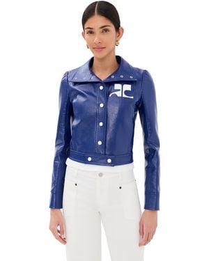 Courreges Reedition Vinyl Jacket - Blue