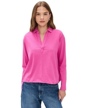 Frank & Eileen Patrick Popover Henley Shirt - Pink