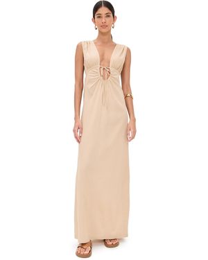 RIOT SWIM Calli Ruched Front Tie Dress - Multicolor