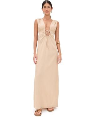 RIOT SWIM Calli Ruched Front Tie Dress - Multicolor