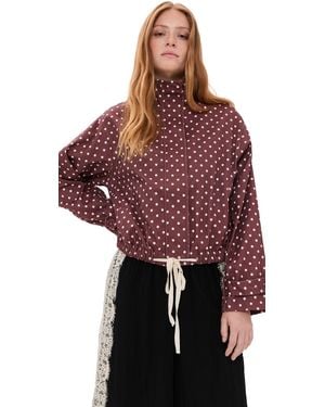 Bailey Rose Polka Dot Jacket - Red