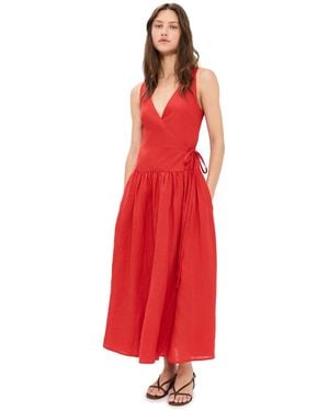 Apiece Apart Tiered Wrap Maxi Dress