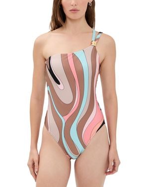 L'Agence Abstract Swirl Karmin One Piece - Pink