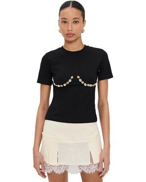 Never Fully Dressed Shell Boob Baby T Shirt - Black