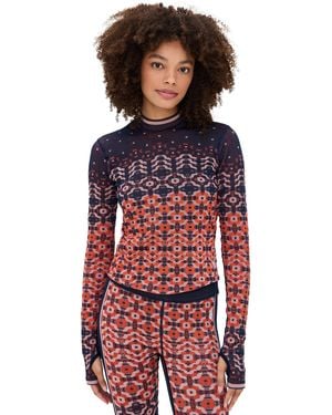 Fp Movement Myoko Jacquard Layer Top - Red