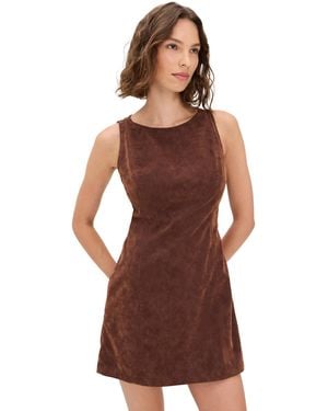 Free People Atlas Suede Mini Dress - Brown