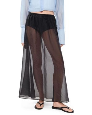 Vrg Grl Solara Sheer Midi Skirt - Black