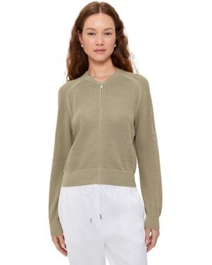Theory Pointelle Bomber - Gray