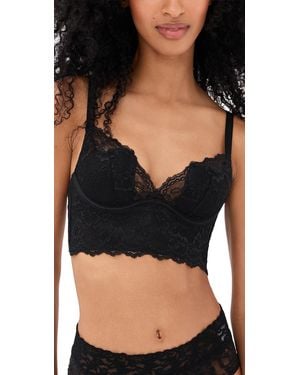 Fleur du Mal Bianca Lace Seduce U- Plunge Bra - Black