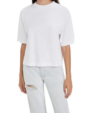 Vince Wide Sleeve Crop Tee - White