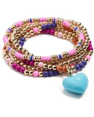 Roxanne Assoulin The Charm Wisdom Bunch Bracelet Set - Red
