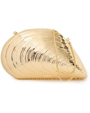 Jonathan Simkhai Bridget Metal Oyster Shell Clutch - White