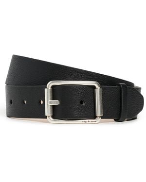 Rag & Bone Evan Leather Belt - Black