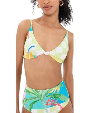 MINKPINK Palmira Knot Bikini Top - Blue