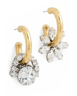 Elizabeth Cole Crystaria Earrings - White
