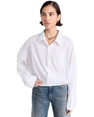 R13 Crossover Bubble Shirt - White