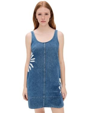 green emerald velvet dress THML Boho Beauty Sleeveless Stripe Embroidered Shift Dress