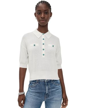 L'Agence Masaki Collared Sweater - White