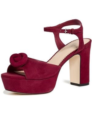 Cinq À Sept Arianna Suede Platform Sandals - Red