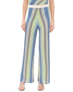 Line & Dot Kit Striped Knit Pants - Blue