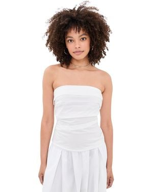 Proenza Schouler Maisy Strapless Poplin Top - Black