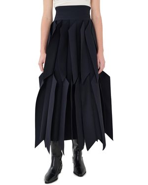 A.W.A.K.E. MODE A. W.A. K.E. Mode Skirt With Panel Applique - Black