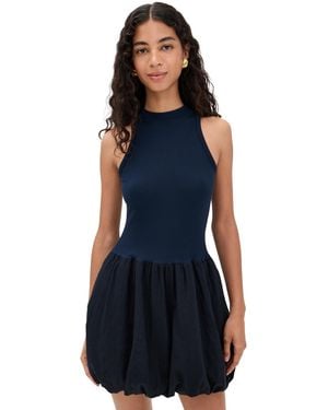 Stateside Linen Bubble Hem Dress in Blue | Lyst