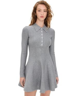 Fleur du Mal Henley Flared Corset Dress - Grey