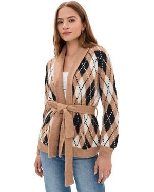 The Great The Argyle Riding Cardigan - Natural