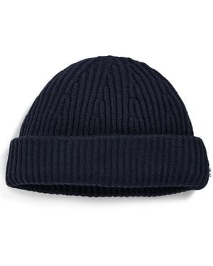 NN07 Merino Rib Knit Beanie - Blue