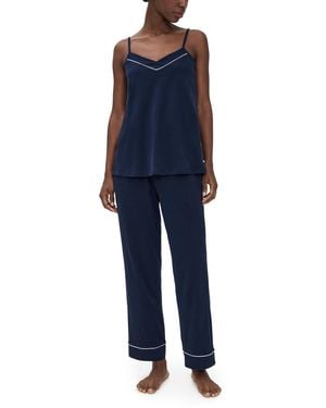 Petite Plume Pima Sylvie Pyjama Pant Set - Blue