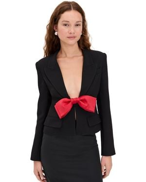 Bardot Dilone Bow Front Blazer - Black
