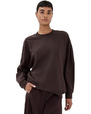 Tibi Cocoon Crew Neck Sweatshirt - Black