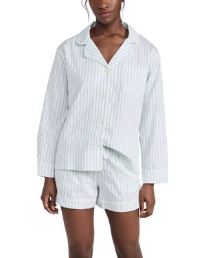 Bedhead PJs 100% Cotton Long Sleeve Pajama Set - White