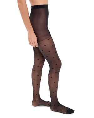 Stems Sparkle Dot Sheer Tights - Black