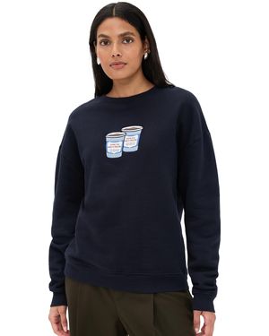 Kule The Oversized Coffee Sweatshirt - Blue