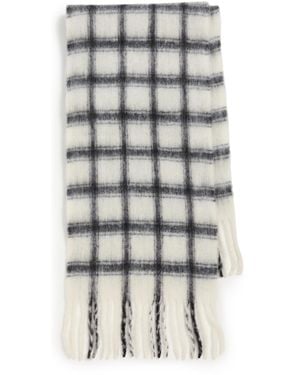 Hat Attack Warm Window Plaid Scarf - Black