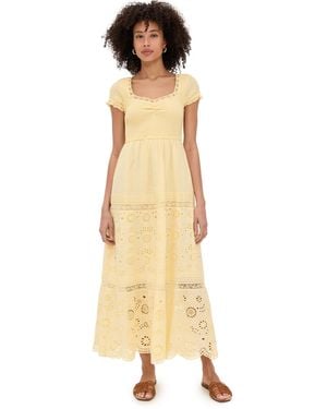 LoveShackFancy Bisolet Dress - Natural