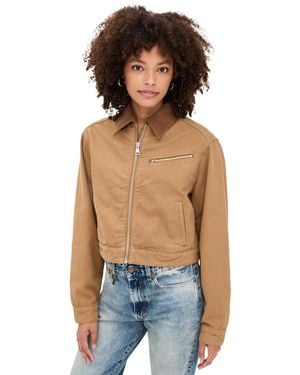 Reformation Briar Cropped Utility Jacket - Blue