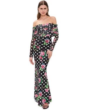 neck dress black The Black Halter Bowknot Cutout Maxi Dress main image 0