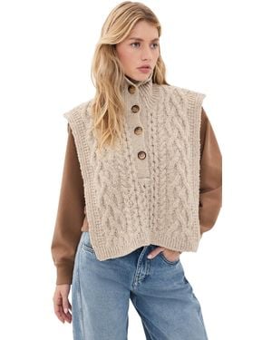 Isabel Marant Kara Cable Knit Scarf - Blue