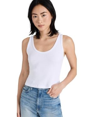 AMO Crop Rib Tank - Blue