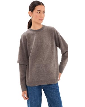 DARKPARK Troy Knit Double Sleeve Sweater - Blue
