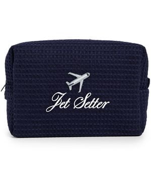 Abode Jet Setter Waffle Pouch - Blue