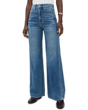 Veronica Beard Taylor High Rise Wide Leg Jeans - Blue