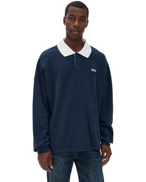 Rhude Long Sleeve Pique Polo - Blue