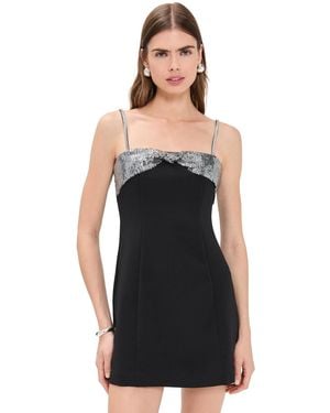 Astr Halya Sequin Bow Dress - Black