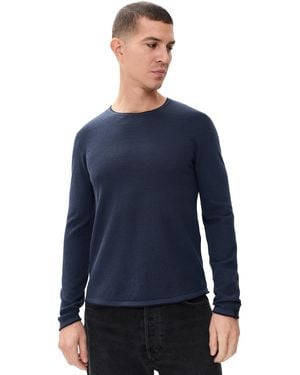 Rag & Bone Brooks Merino Crew Sweater - Blue