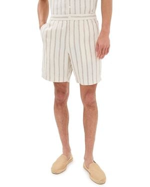 Vince Mesa Stripe Beach Shorts 7.75 - White