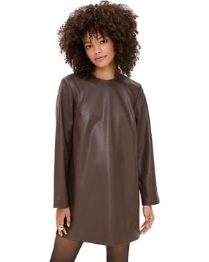 Le Bos Ophelia Faux Leather Dress - Brown